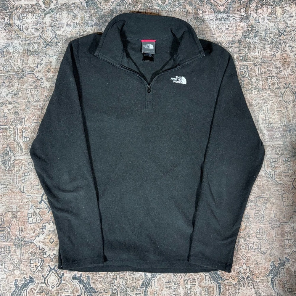The North Face Glacier TKA100 Jacket Men S Black Polyester Thermal Fleece 1/4Zip